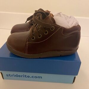 Stride Rite Brown Leather Elliot Toddler Shoes 7XW - NWT